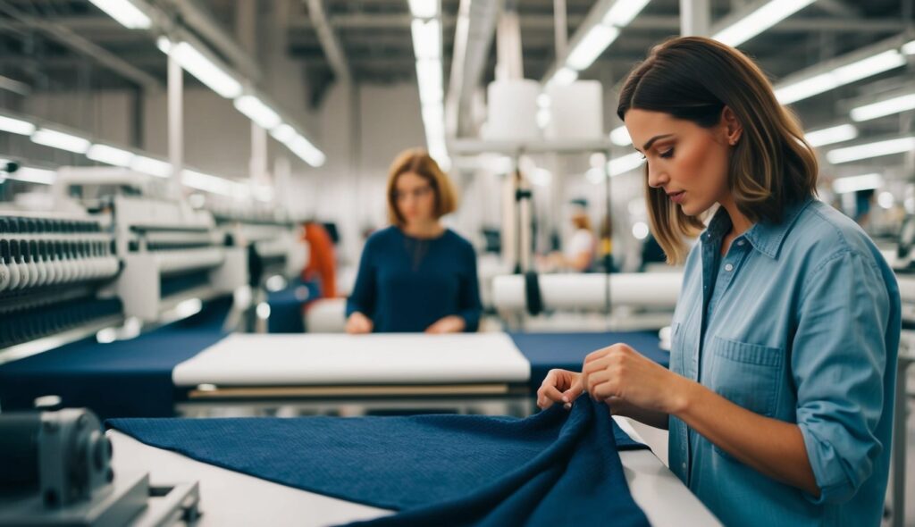 Au cœur de l'industrie de la mode, une usine textile française allie artisanat traditionnel et technologie de pointe pour produire des vêtements et des textiles de haute qualité et respectueux de l'environnement.