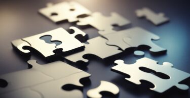 Le concept de franchise illustre avec deux pieces de puzzle semboitant symbolisant la collaboration et le benefice mutuel