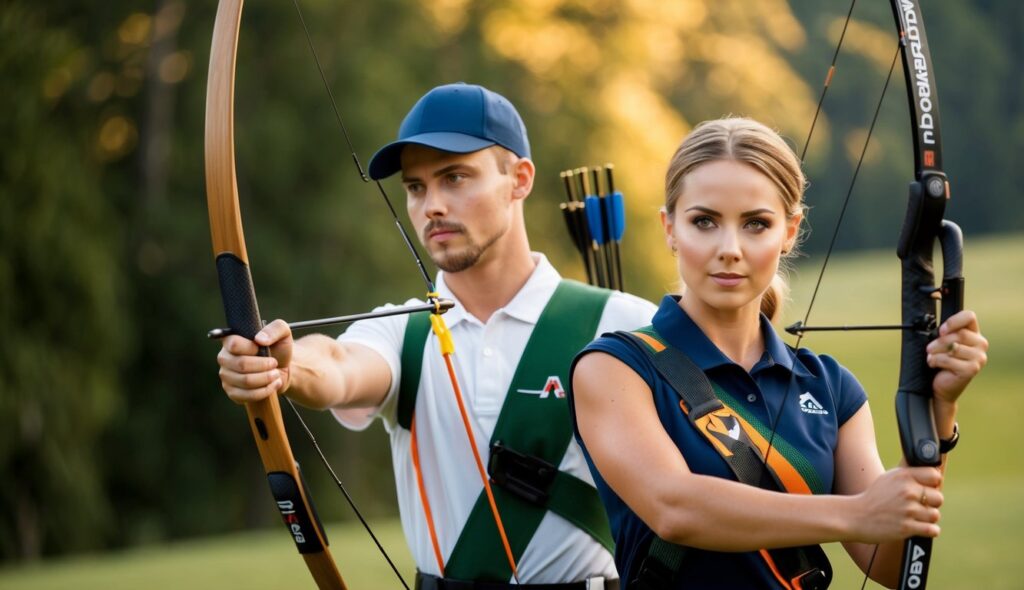 Les archers, hommes et femmes, sélectionnent soigneusement des tenues à la mode et haute performance.